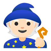 🧙🏻 Emoji Persona Maga: Tono De Piel Claro en Google Android 11.0.