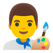 Emoji 👨‍🎨 Artista Uomo su Google Android 11.0.
