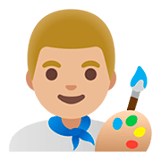 👨🏼‍🎨 Emoji Artista Hombre: Tono De Piel Claro Medio en Google Android 11.0.