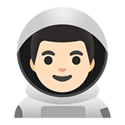Emoji 👨🏻‍🚀 Astronauta Uomo: Carnagione Chiara su Google Android 11.0.