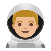Emoji 👨🏼‍🚀 Astronauta Uomo: Carnagione Abbastanza Chiara su Google Android 11.0.