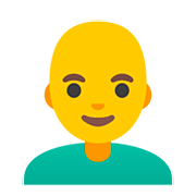 👨‍🦲 Emoji Hombre: Sin Pelo en Google Android 11.0.