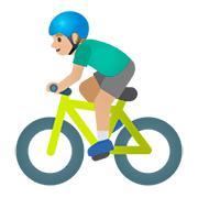 🚴🏼‍♂️ Emoji Hombre En Bicicleta: Tono De Piel Claro Medio en Google Android 11.0.