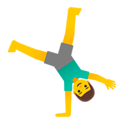 Emoji 🤸‍♂️ Uomo Che Fa La Ruota su Google Android 11.0.