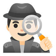 🕵🏻‍♂️ Emoji Detetive Homem: Pele Clara na Google Android 11.0.