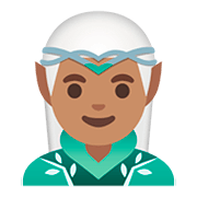 🧝🏽‍♂️ Emoji Elfo Homem: Pele Morena na Google Android 11.0.