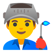 Emoji 👨‍🏭 Operaio su Google Android 11.0.