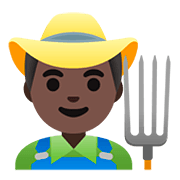 👨🏿‍🌾 Emoji Agricultor: Tono De Piel Oscuro en Google Android 11.0.