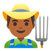 👨🏾‍🌾 Emoji Agricultor: Tono De Piel Oscuro Medio en Google Android 11.0.