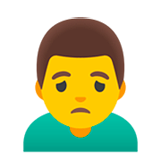 🙍‍♂️ Emoji Homem Franzindo A Sobrancelha na Google Android 11.0.