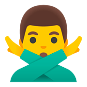 Emoji 🙅‍♂️ Uomo Con Gesto Di Rifiuto su Google Android 11.0.