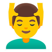 💆‍♂️ Emoji Hombre Recibiendo Masaje en Google Android 11.0.