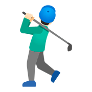 🏌🏻‍♂️ Emoji Hombre Jugando Al Golf: Tono De Piel Claro en Google Android 11.0.