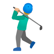 🏌🏼‍♂️ Emoji Hombre Jugando Al Golf: Tono De Piel Claro Medio en Google Android 11.0.