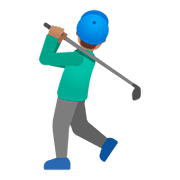 🏌🏽‍♂️ Emoji Hombre Jugando Al Golf: Tono De Piel Medio en Google Android 11.0.