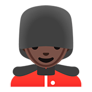 💂🏿‍♂️ Emoji Guardia Hombre: Tono De Piel Oscuro en Google Android 11.0.
