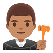 Émoji 👨🏽‍⚖️ Juge Homme : Peau Légèrement Mate sur Google Android 11.0.