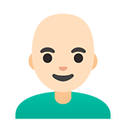 👨🏻‍🦲 Emoji Hombre: Tono De Piel Claro Y Sin Pelo en Google Android 11.0.