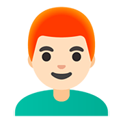 👨🏻‍🦰 Emoji Homem: Pele Clara E Cabelo Vermelho na Google Android 11.0.