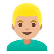 Émoji 👱🏼‍♂️ Homme Blond : Peau Moyennement Claire sur Google Android 11.0.
