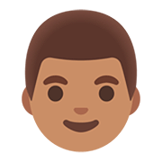 👨🏽 Emoji Homem: Pele Morena na Google Android 11.0.