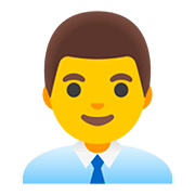 👨‍💼 Emoji Funcionário De Escritório na Google Android 11.0.