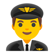 Émoji 👨‍✈️ Pilote Homme sur Google Android 11.0.
