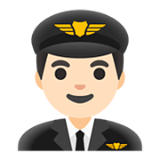 👨🏻‍✈️ Emoji Piloto Hombre: Tono De Piel Claro en Google Android 11.0.