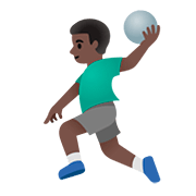 Émoji 🤾🏿‍♂️ Handballeur : Peau Foncée sur Google Android 11.0.