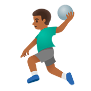 Émoji 🤾🏾‍♂️ Handballeur : Peau Mate sur Google Android 11.0.
