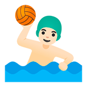 Emoji 🤽🏻‍♂️ Pallanuotista Uomo: Carnagione Chiara su Google Android 11.0.