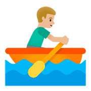 Émoji 🚣🏼‍♂️ Rameur Dans Une Barque : Peau Moyennement Claire sur Google Android 11.0.