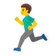 Emoji 🏃‍♂️ Uomo Che Corre su Google Android 11.0.
