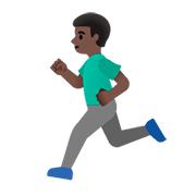 🏃🏿‍♂️ Emoji Hombre Corriendo: Tono De Piel Oscuro en Google Android 11.0.