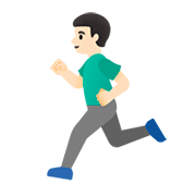 Emoji 🏃🏻‍♂️ Uomo Che Corre: Carnagione Chiara su Google Android 11.0.