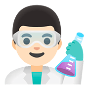 👨🏻‍🔬 Emoji Cientista Homem: Pele Clara na Google Android 11.0.