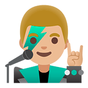 👨🏼‍🎤 Emoji Sänger: mittelhelle Hautfarbe Google Android 11.0.