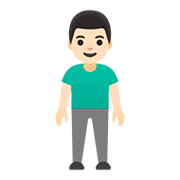 🧍🏻‍♂️ Emoji stehender Mann: helle Hautfarbe Google Android 11.0.
