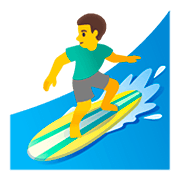 🏄‍♂️ Emoji Hombre Haciendo Surf en Google Android 11.0.