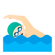 🏊🏻‍♂️ Emoji Homem Nadando: Pele Clara na Google Android 11.0.