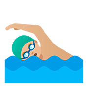 🏊🏼‍♂️ Emoji Schwimmer: mittelhelle Hautfarbe Google Android 11.0.