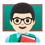 👨🏻‍🏫 Emoji Profesor: Tono De Piel Claro en Google Android 11.0.