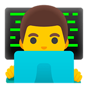 Emoji 👨‍💻 Tecnologo su Google Android 11.0.