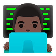 Emoji 👨🏿‍💻 Tecnologo: Carnagione Scura su Google Android 11.0.