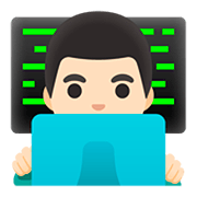 👨🏻‍💻 Emoji Tecnólogo: Tono De Piel Claro en Google Android 11.0.