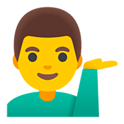 💁‍♂️ Emoji Homem Com A Palma Virada Para Cima na Google Android 11.0.
