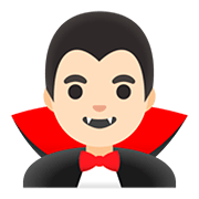 Émoji 🧛🏻‍♂️ Vampire Homme : Peau Claire sur Google Android 11.0.