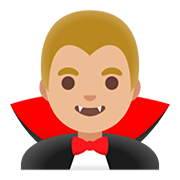 🧛🏼‍♂️ Emoji männlicher Vampir: mittelhelle Hautfarbe Google Android 11.0.