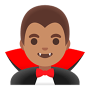 🧛🏽‍♂️ Emoji männlicher Vampir: mittlere Hautfarbe Google Android 11.0.