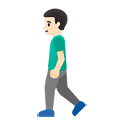 🚶🏻‍♂️ Emoji Homem Andando: Pele Clara na Google Android 11.0.